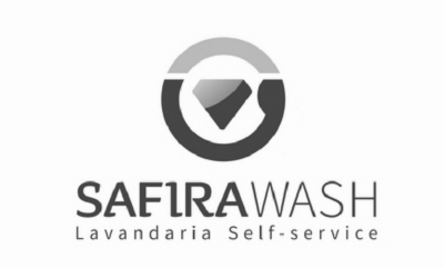 Sinal da marca SAFIRAWASH LAVANDARIA SELF-SERVICE