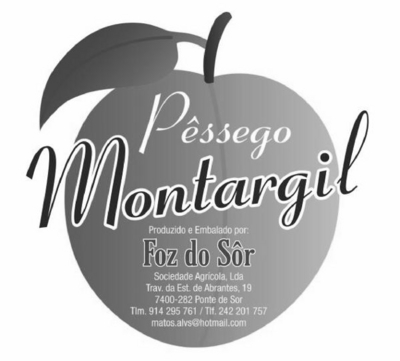 Sinal da marca PÊSSEGO MONTARGIL