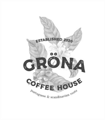 Sinal da marca GRÖNA COFFEE HOUSE PORTUGUESE & SCANDINAVIAN ROOTS ESTABLISHED 2020