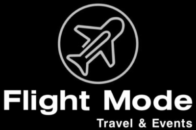 Sinal da marca FLIGHT MODE TRAVEL & EVENTS