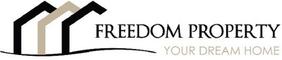 Sinal da marca FREEDOM PROPERTY YOUR DREAM HOME